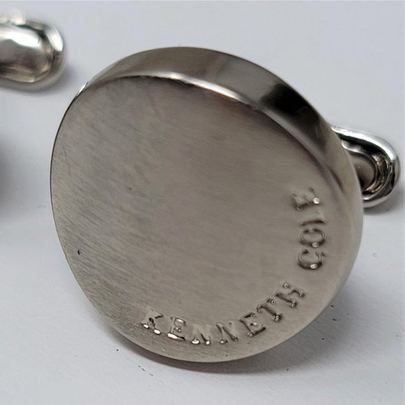 Kenneth Cole Cufflinks Satin Silver Finish - Picture 2 of 6
